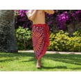 thumbnail image 5 of HAPPY BAY Men's Standard Casual Sarong Long Pareo Beach Wrap One Size Red, Mandala Summer Vacation Aloha, 5 of 6