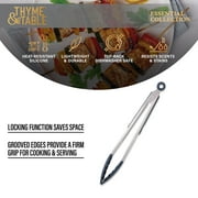Thyme & Table Heat Resistant Silicone Locking Tongs