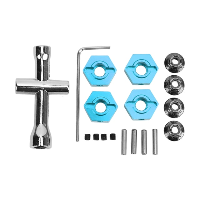 Cubo hexagonal de rueda de metal, cubo hexagonal de rueda de 14 mm Piezas de coche RC Adaptador hexagonal de rueda Rendimiento de primer nivel