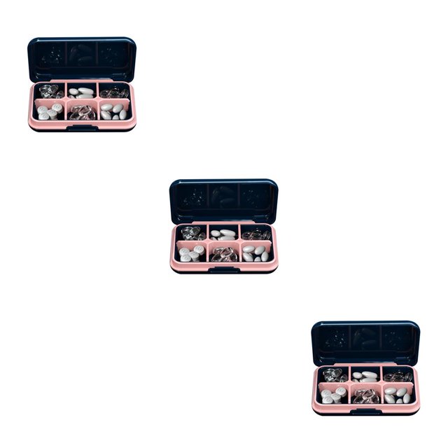 Moyic Caja de pastillas Compartimentos a prueba de polvo Caja Organizador de almacenamiento Titular Contenedor Type5 NO5