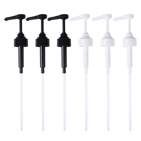 ULTNICE 6Pcs White Plastic Bottle Pump For Home And Restaurant Use