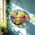 thumbnail image 6 of Diceymbol Acrylic Puzzles Suncatcher Window Hanging 7.4 Inch Tiffany Style Stained Glass Sun Catcher Dream Catchers for Adults Mother's Day Gift Home Decor (Sunset Bird), 6 of 7