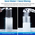 thumbnail image 4 of Chrome High Pressure Handheld Shower Head with ON/OFF Pause Switch, 3 Spray Modes Shower Wand with Shut Off Button, Removable Camper Shower Head with Hose and Adjustable Angle Bracket, 4 of 10