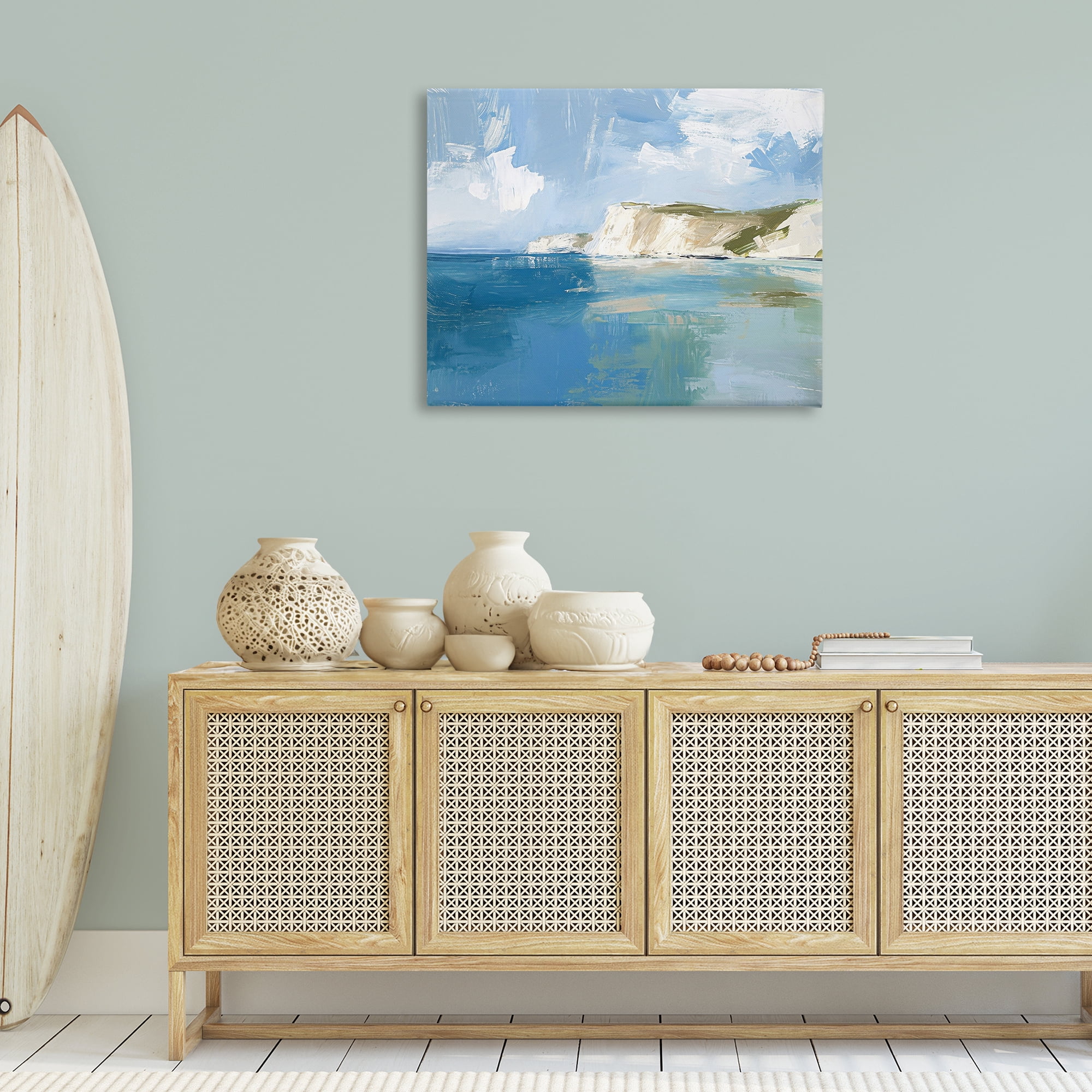 Stupell Industries Coastal Wilderness Shore Coastal Painting Gallery Wrapped Canvas Art Print Wall Art, 40 x 30