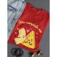 thumbnail image 3 of You Complete Me Mac 'N Cheese T-Shirt Women -Smartprints Designs, Female Large, 3 of 4