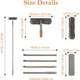 thumbnail image 2 of .in / cm Window Cleaning Tools, Window Squeegee in Double-Sided Professional Cleaner Window Washing Kit with Extension Pole (), 2 of 6
