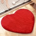 thumbnail image 4 of Red Heart Shaped Rug, Valentine's Day Heart Shaped Rug, Soft Fluffy Non-Slip Washable Carpet, Bathroom Heart Rug for Bathroom, Living Room & Entryway Home Decor, 4 of 4
