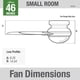thumbnail image 5 of Ventilador de techo interior Hunter Anslee 46" níquel cepillado con luz LED, 5 of 8