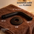 thumbnail image 3 of Shower Arm with Flange 6 Inch Stainless Steel Wall Mounted Shower Head Arm, Matte Black Plated Finish, 3 of 4