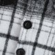 thumbnail image 5 of Gibobby Chamarra de forro polar para niños y niñasChaqueta de franela para niños pequeños a cuadros de manga larga con solapa y botones para bebés y niña(Gris, 4-5 Años), 5 of 5