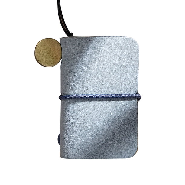Mini libreta práctica para notas, material escolar, para oficina, estudiantes, papelería para el hogar y la oficina (cera mate azul cielo).