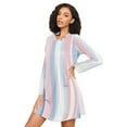 thumbnail image 3 of FORMRS Womens Long Sleeve Nightgowns Crew Neck Sleep Shirt Soft Pajamas Sizes S-3XL, Abstract Pink, 3 of 8
