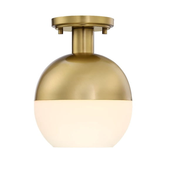 D321M-SF-BG Designers Fountain Linden - 1 Light Semi-Flush Mount -10.5 Inch Tall and 8 Inch Wide-Brushed Gold Finish