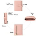 thumbnail image 5 of KALUNMA Small Womens Wallet Leather Trifold Card Holder RFID Blocking with Zipper Coin Pocket, 5 of 10