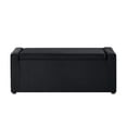 thumbnail image 2 of Hansel Black Velvet Storage Bench - Upholstered, 2 of 9