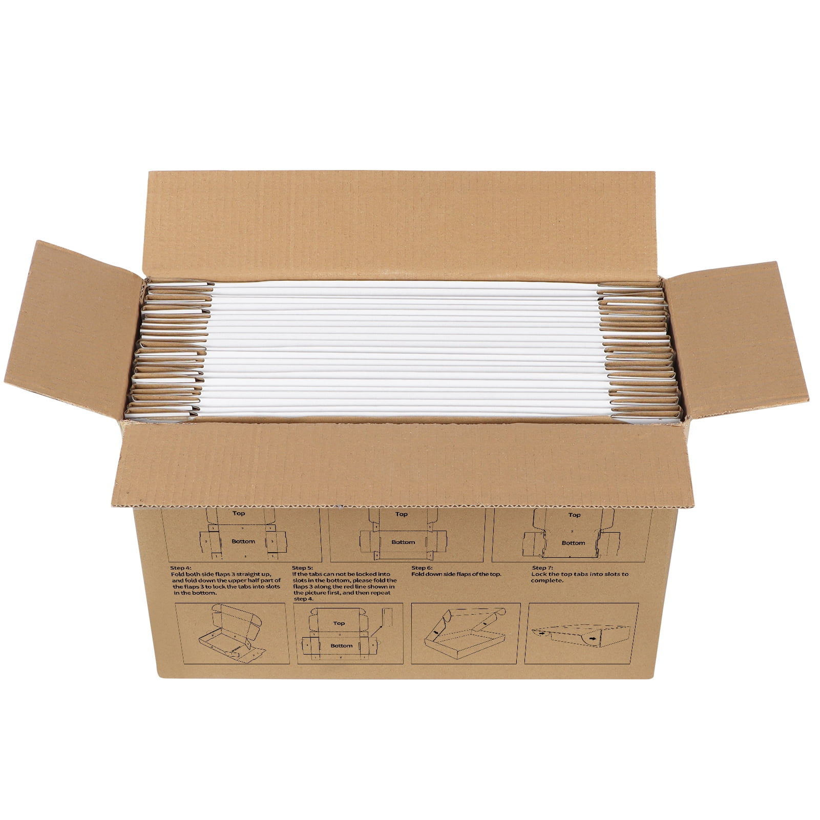12x9x2 Shipping Boxes Set of 25, White Corrugated Cardboard Box for Small Business