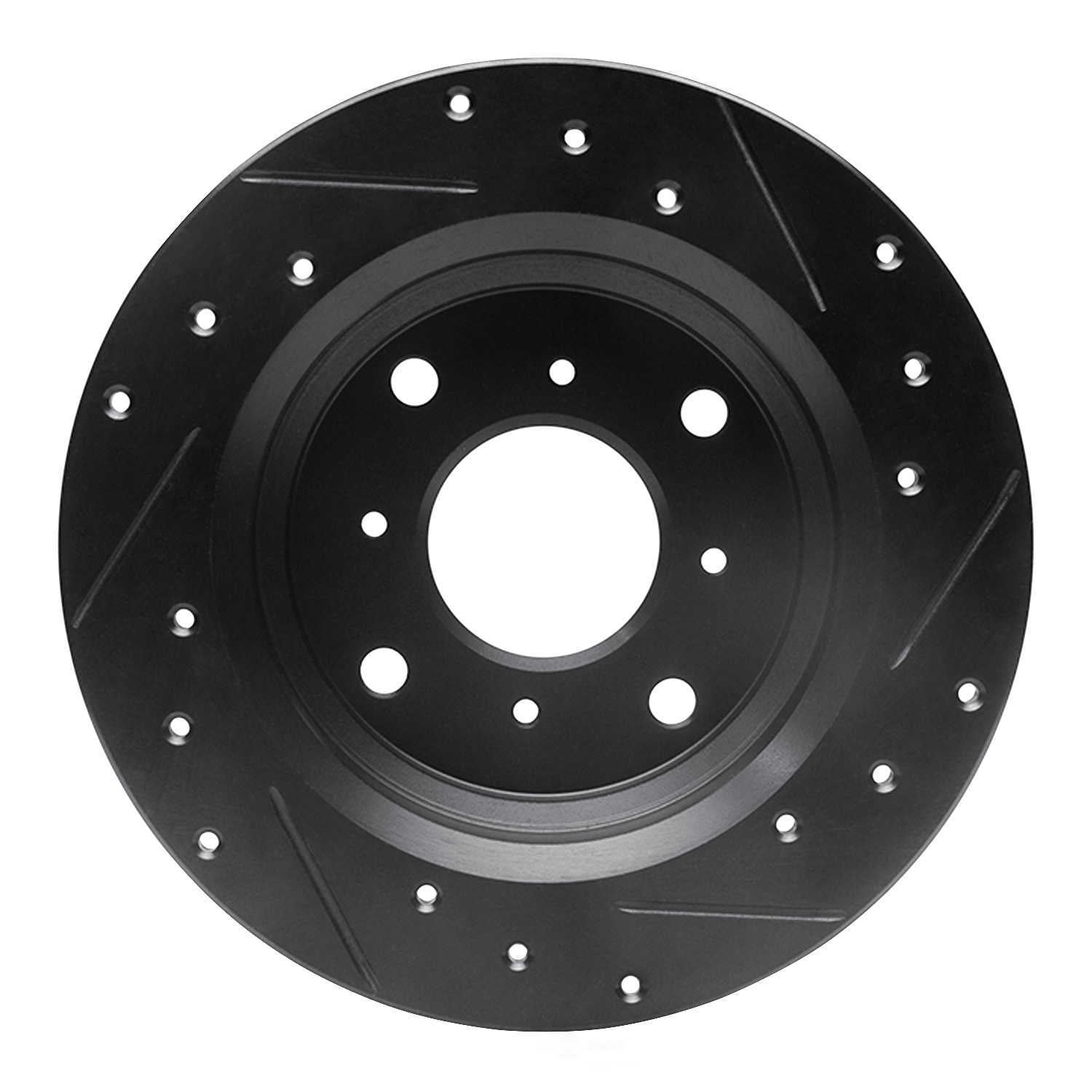 Dynamic Friction Company 633-59013L DFC Brake Rotor - Drilled And Slotted - Black