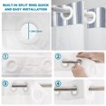 thumbnail image 5 of No Hook Shower Curtain, Blue Striped Shower Curtains for Bathroom with See Through Top Window, Farmhouse Vertical Stripes Waterproof & Washable Bath Curtain Stand Up Stall 36"x72", 5 of 9