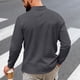 thumbnail image 5 of pstuiky Camisas de manga larga de invierno para hombre, Camisa informal de sarga de color liso con cuello alto y bolsillos abotonados para hombre Tops de hombre m, 5 of 7
