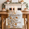 thumbnail image 2 of Table Runner 120 Inches Long for Kitchen Dining, Brown Floral Dresser Scarf Farmhouse, Dining Table Decorations for Wedding/Parties, Farmhouse Spring Flowers Leaves 13 x 120 In, 2 of 8