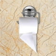 thumbnail image 4 of Suction Cup Roll Paper Holder Silver Stainless Steel Suction Cup Tissue Rack Smooth Surface Wall Mounted Storage Shelf Kitchen Home Decor, 4 of 9