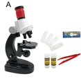 thumbnail image 1 of Kid Microscope Battery Powered High Magnification Science Experiment 100X/400X/1200X Biological Microscope Kit for School, 1 of 8