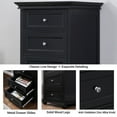 thumbnail image 6 of BOUQUETYZ Tall Skinny Black Dresser with 7-Drawer, Tall Narrow Chest of Drawers for Bedroom, Solid Wood Legs & Silent Metal Glides, 52" H, 6 of 7