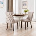 thumbnail image 2 of Newboti Furniture Upholstered Wing-Back Dining Chair with Backstitching Nailhead Trim and Solid Wood Legs,Set of 2, Beige 80286, 2 of 16