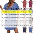 thumbnail image 7 of Womens Summer Dresses Short Cap Sleeve V-Neck Comfy Sleep Shirt Dress Travel Beach Wear Trendy Vacation Clothes 2025, 7 of 7