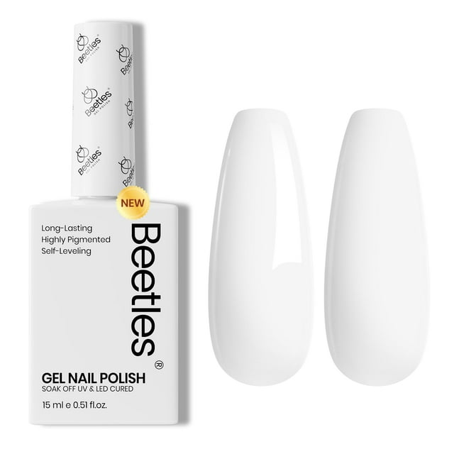 Esmalte de uñas con forma de escarabajos, gel blanco, 15 ml, Soak Off
