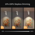 thumbnail image 5 of Aisilan Foco de Techo LED Blanco con Zoom 12W Regulable Ángulo de Haz Ajustable 10-55 Ángulo Giratorio CRI 97 Lámpara Decorativa de Aluminio Mate para Pasillo Mural Sala de Estar Blanco Cálido 3000K, 5 of 5