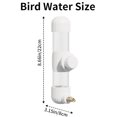 thumbnail image 2 of Scheam White No Mess Bird Water Dispenser,Automatic Water Feeder for Cage,Clear Plastic Parrot Water Drinker with Spring Valve,for Budgie Finch Lovebirds Canary Cockatiel (7.4 fl oz), 2 of 7