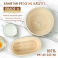 thumbnail image 3 of Ohuhu Sourdough Bread Starter Kit & Banneton Proofing Basket, All-in-One Set with 9" Round & 10" Oval Baskets & Tools to Bake Perfect Artisan Loaves, 3 of 7