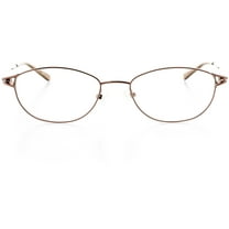 Womens Optical Eyewear - Oval Shape, Metal Full Rim, Pink