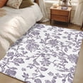 thumbnail image 2 of Pastoral Flowers Washable Area Rug 3 x 5 ft Vintage Lavender Flower Farmhouse Plant , Soft Non Slip Rugs Stain Repellent Indoor Felt Carpet for Living Dining Room Bedroom Home Office, 2 of 9