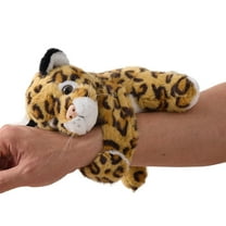 Huggers Leopard Plush Toy, 6 Inch Soft Animal Band W/ Clip,Slap Bracelet, Stuffed Animal, Lightweight 100g