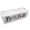 thumbnail image 4 of Admired by Nature ABN5E134-WHT Nice Butt Wooden Rustic Bathroom Decor Box - White, 4 of 8