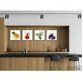 thumbnail image 2 of Kitchen Wall Decor - Fresh Vegetables Canvas Wall Art Colorful Various Fruits Cucumber Eggplant Pineapple Pimento Food Picture Artwork Modern Livingroom ons 12"X12"X4 Panels stretched and Framed, 2 of 6