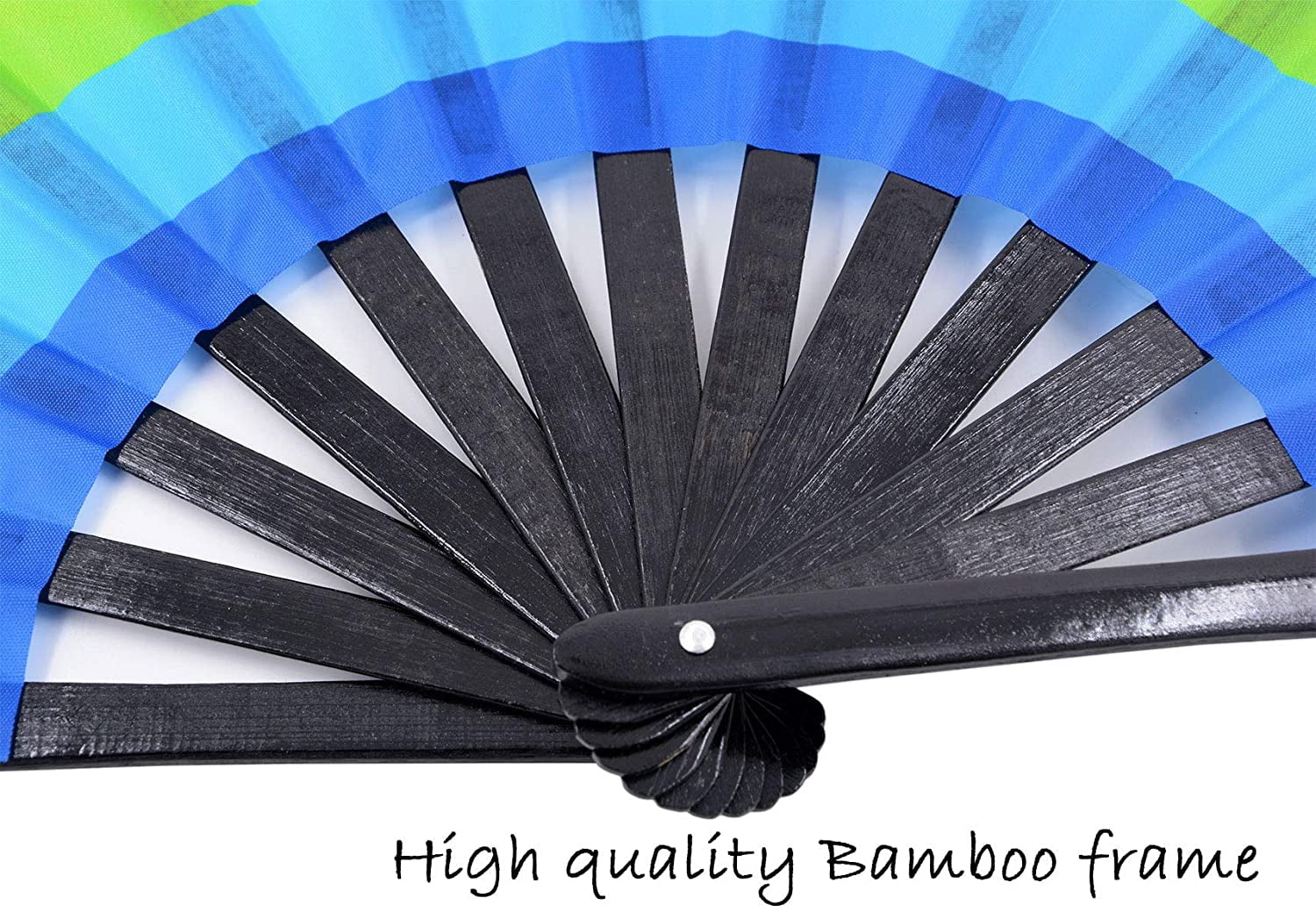 Meifan Large Folding Fans Rave Clack Festival Hand Held Bamboo Accessories Tai 