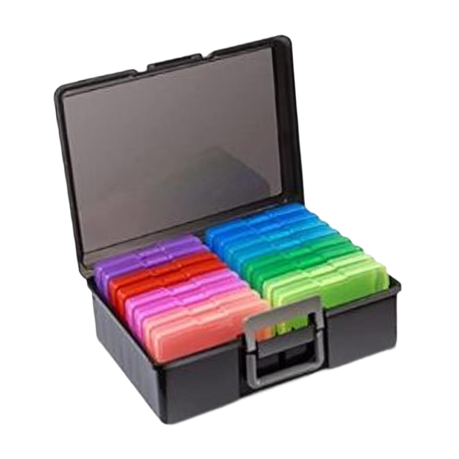 Fiocias Photo Box Photos Organizer Office Sturdy Transparent Portable for Greeting Cards