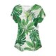 thumbnail image 4 of Tops Cortos para Mujeres Manga Corta V-Cuello Botón Decoración Plisado, Top Casual para la Primavera Y el Verano, 4 of 4