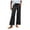 Black, variant on Summer Pants for Women Linen Pants Women High Waisted Flare Wide Leg Capri Work Business Casual Ankle With Pockets Fit Large Elastic Leather for Track Workout Editor Casual Pant Beige S