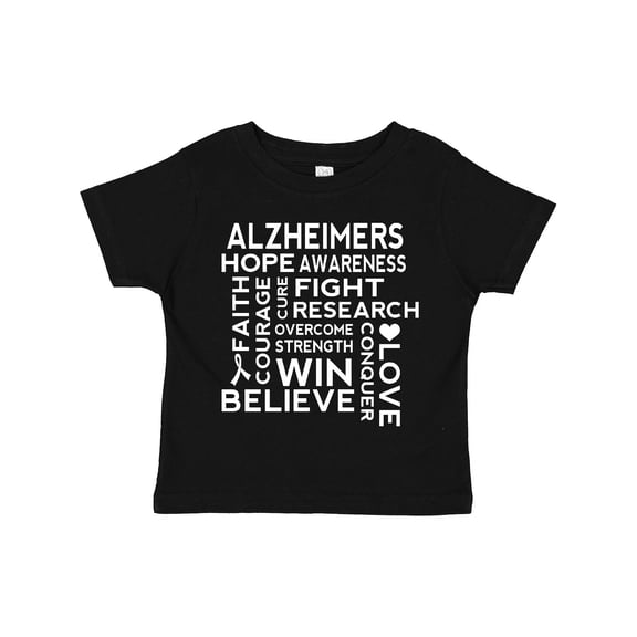 Inktastic Alzheimers Awareness Support Slogan Boys or Girls Toddler T-Shirt