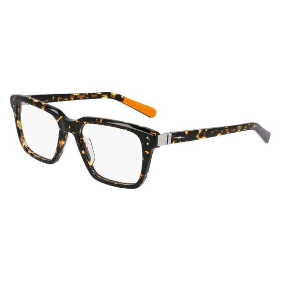 Shinola Flexon Rectangular Eyeglasses SH15000 242 Amber Tortoise 54mm