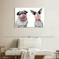 thumbnail image 2 of Elephant Stock Bubble Gum Dogs Wall Art - Horizontal Canvas Wall Art - Living Room Wall Decor - Animal Canvas - Black And Gray Decor - 36" x 24", 2 of 8