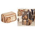 thumbnail image 1 of Estuche para Lápices Capybara 9 Capas Con Pegatinas Lona para Útiles Escolares (café), 1 of 7