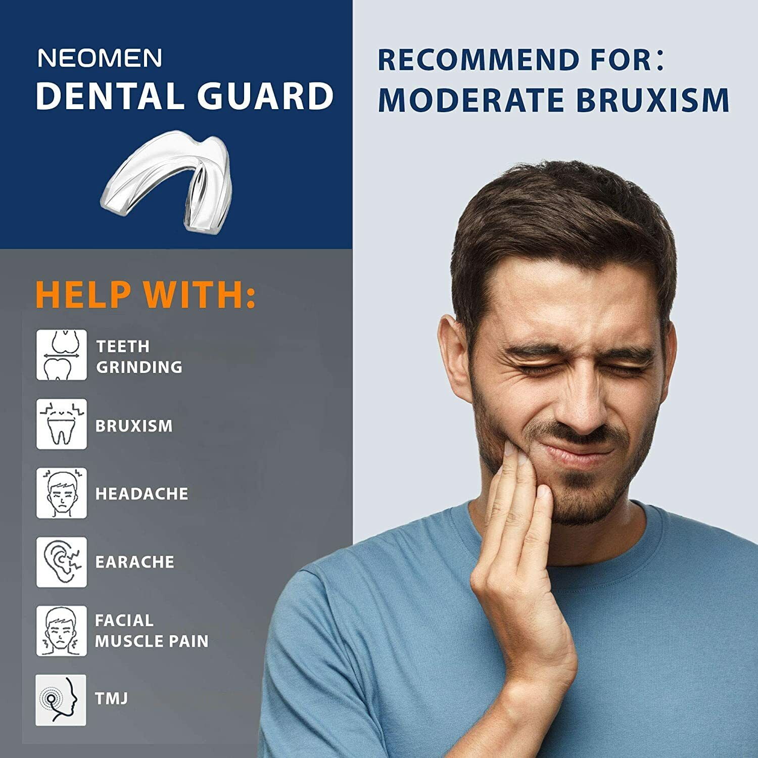Neomen Mouth Teeth Tooth Grinding Clenching Bruxism Night Sleep Guard