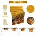 thumbnail image 5 of Orange Watercolor Table Runner, Autumn Thanksgiving Kitchen Dining Table Decoration for Home Party Decor 13x108 Inches, 5 of 9