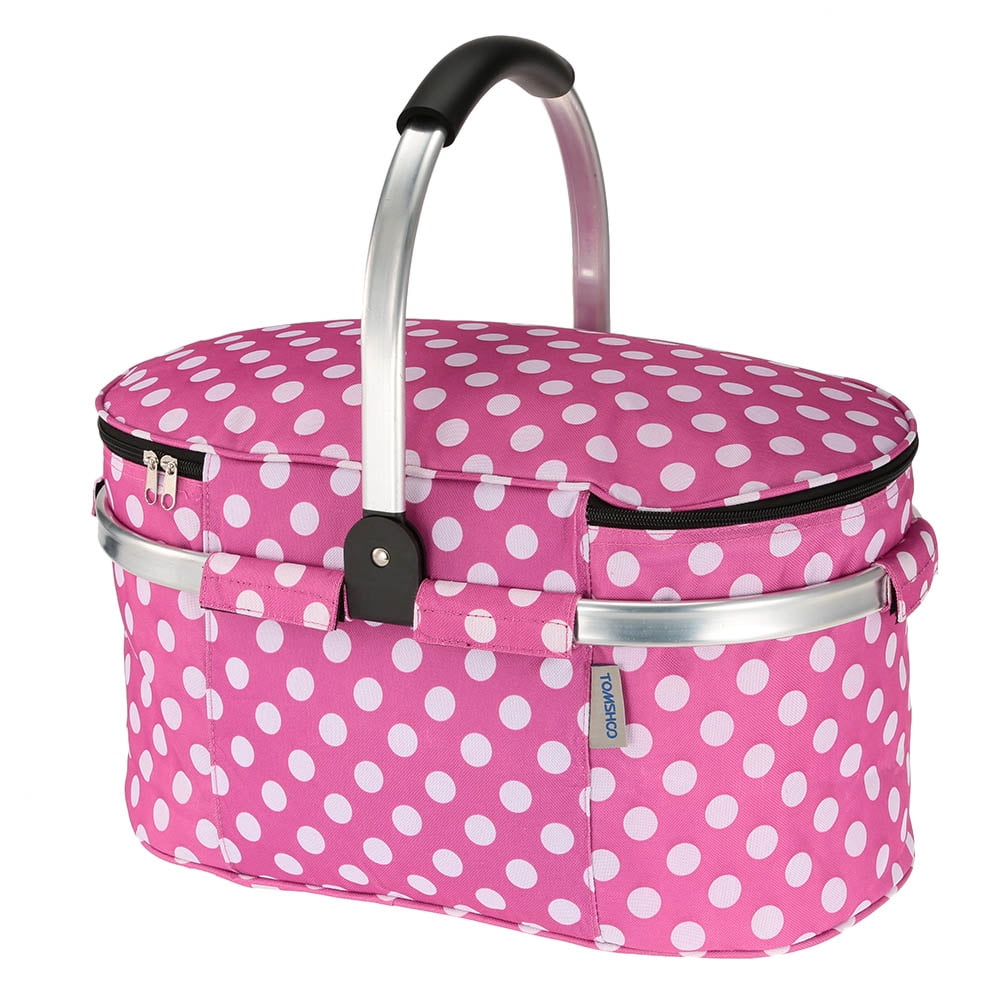TOMSHOO 30L Foldable Picnic Basket Outdoor Insulated Storage Basket