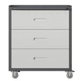 thumbnail image 2 of Tool Cabinet, Heavy-Duty Metal Storage Cabinet with Wheels - 3 Drawer Tool Cabinet for Garage, Office, and Home Organizer Solutions, Black/Gray, Black+ Gray Tool Storage Cabinet,Rolling Tool Cabinet, 2 of 16